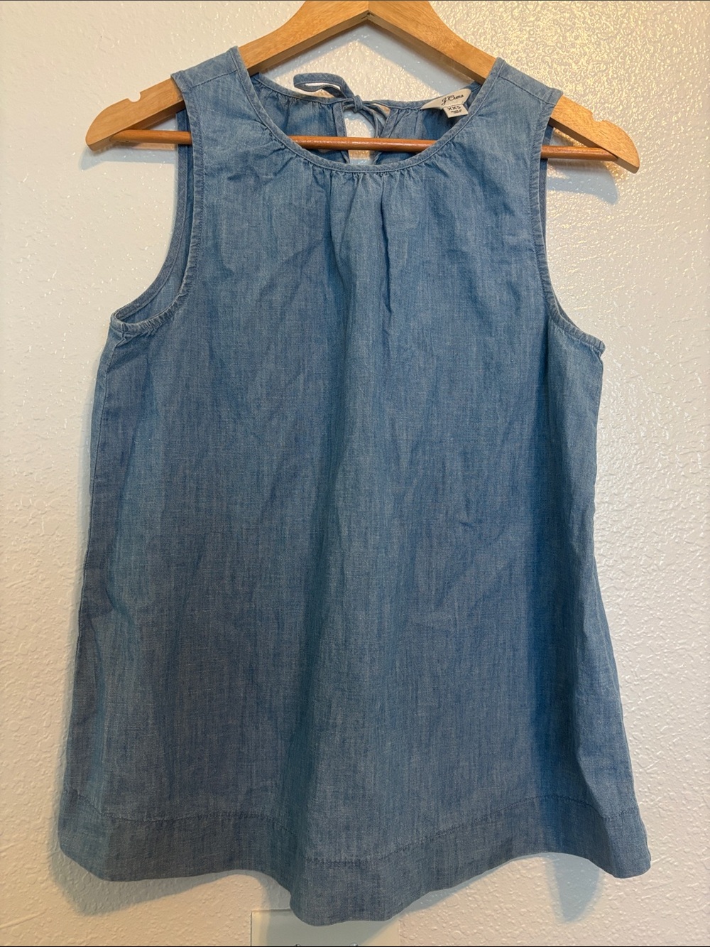 J. Crew Light Blue Chambray Sleeveless Top